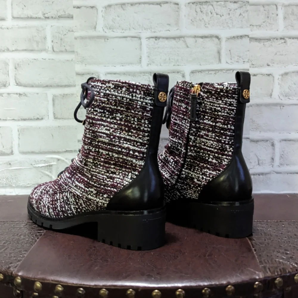 Tory Burch Combat Lug Sole Boot size 8